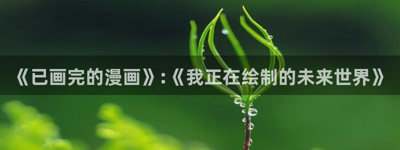 漫蛙美丽新世界：《已画完的漫画》:《我正在绘制的未来世界》